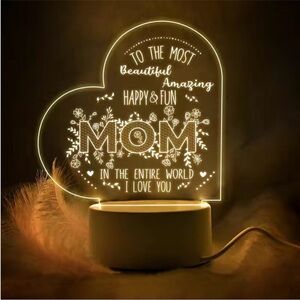 Mother's Day Gift For Mother,Acrylic Sleep Night Light Mother’s Day Decor